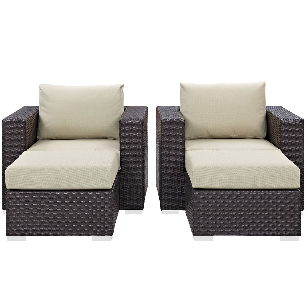 Convene 4 Piece Outdoor Patio Sectional Set by Modway