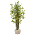 61"  Grass Artificial Bamboo Plant in Sand Colored Planter