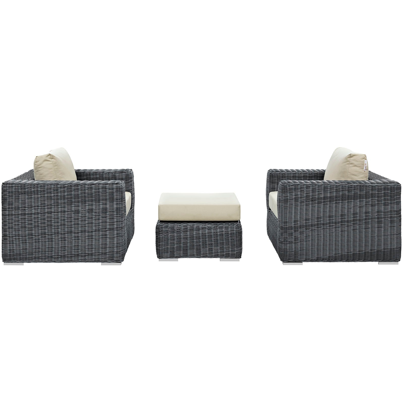 Summon 3 Piece Outdoor Patio Sunbrella¨ Sectional Set by Modway
