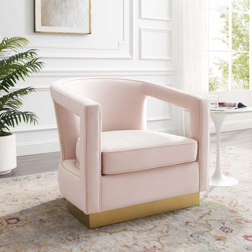 Frolick Performance Velvet Armchair by Modway