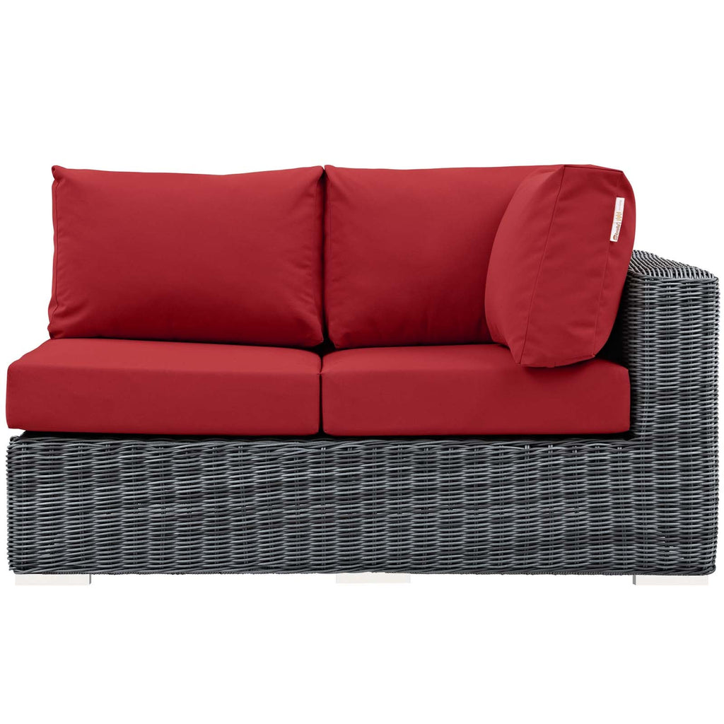 Summon Outdoor Patio Sunbrella¨ Right Arm Loveseat by Modway