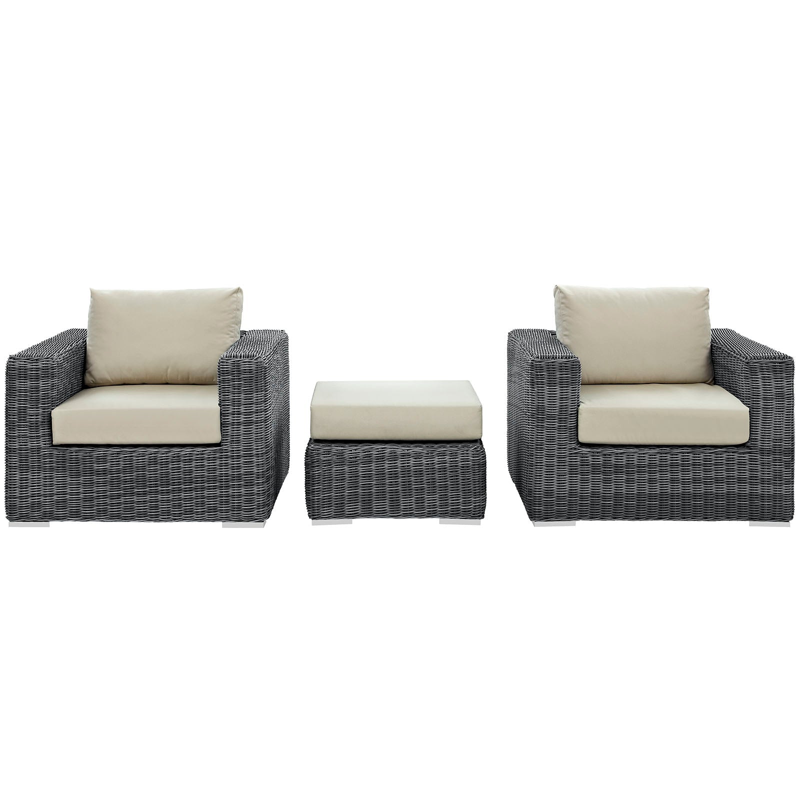 Summon 3 Piece Outdoor Patio Sunbrella¨ Sectional Set by Modway