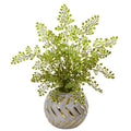 17"  Maiden Hair Artificial Plant in Decorative Vase