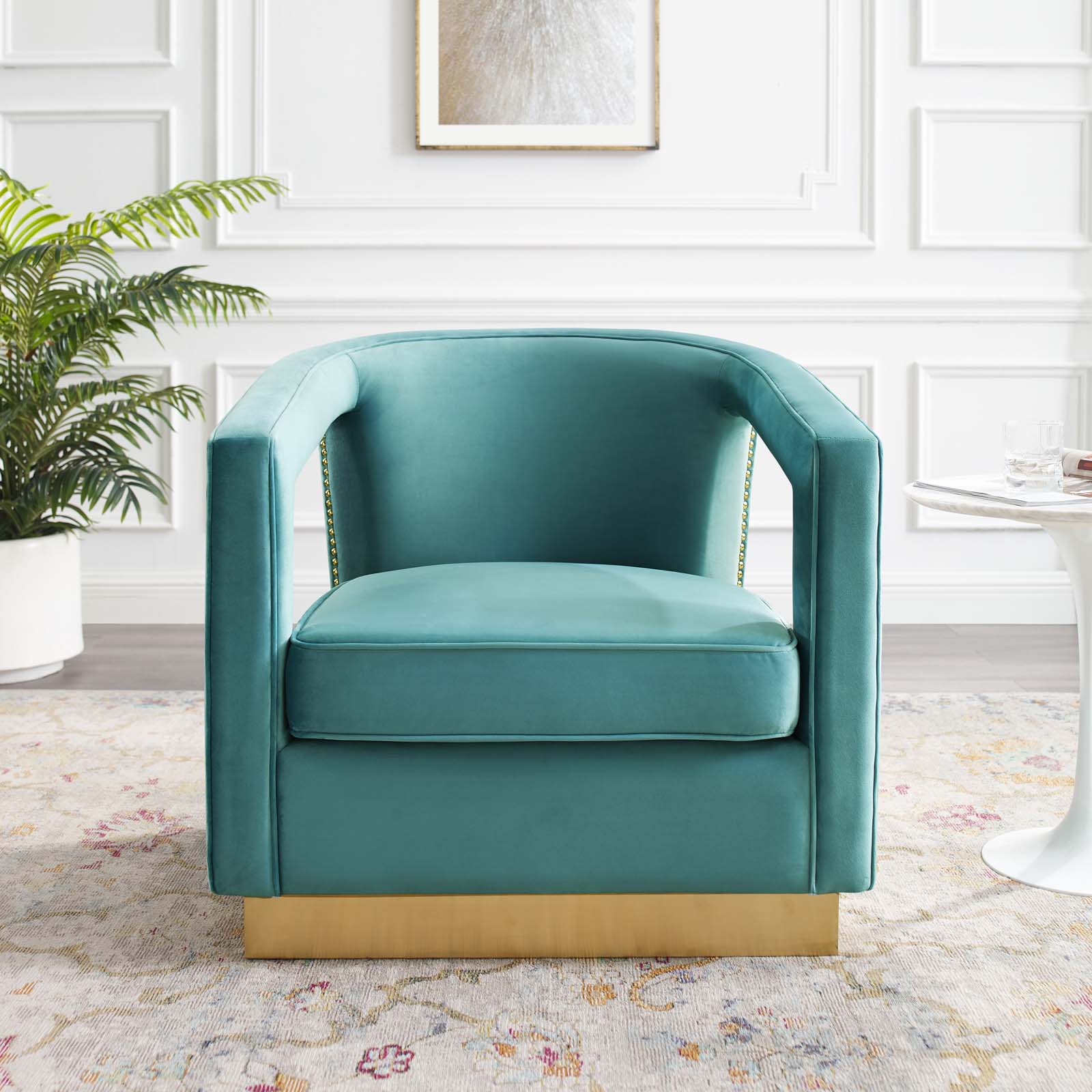 Frolick Performance Velvet Armchair by Modway