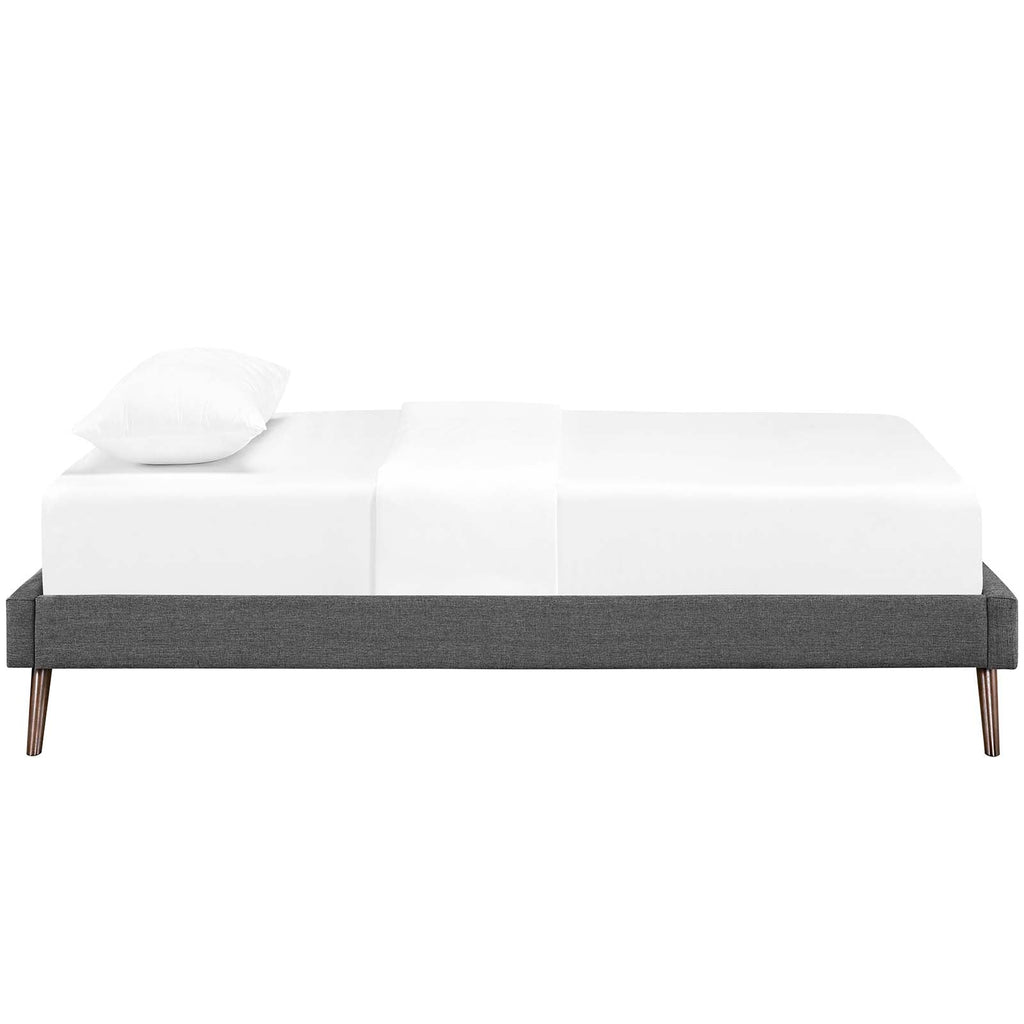 Loryn Fabric Twin Bed Frame with Round Splayed Legs by Modway
