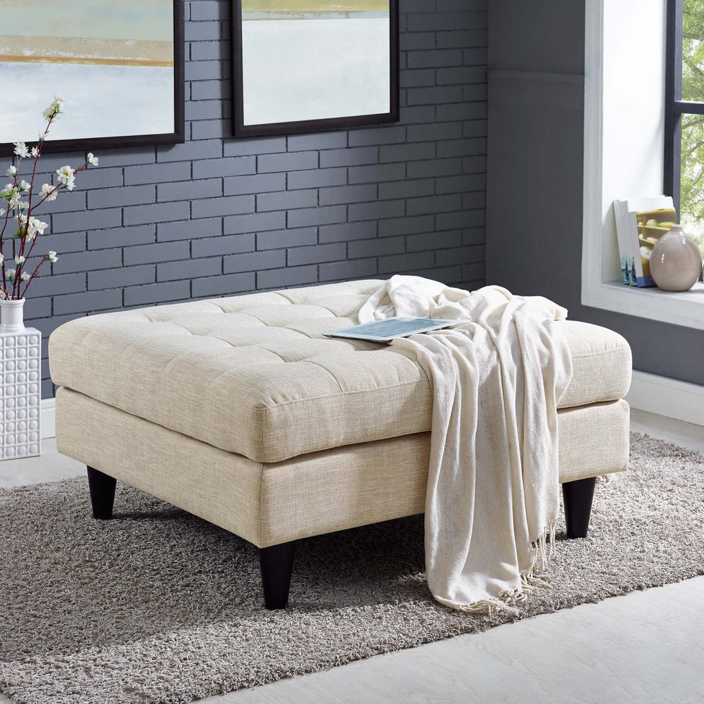 Empress Upholstered Fabric Large Ottoman by Modway