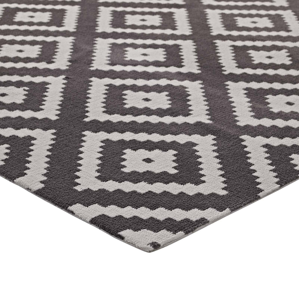 Alika Abstract Diamond Trellis 5x8 Area Rug by Modway