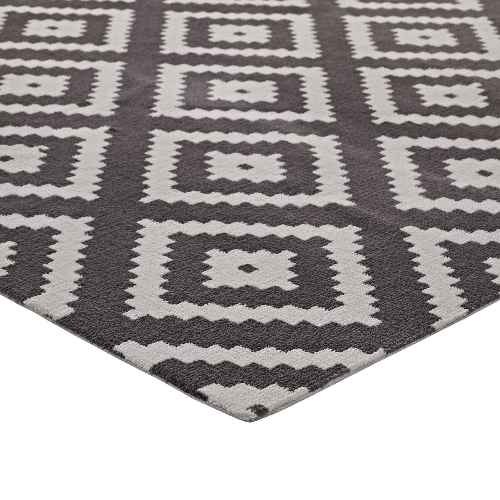Alika Abstract Diamond Trellis 5x8 Area Rug by Modway