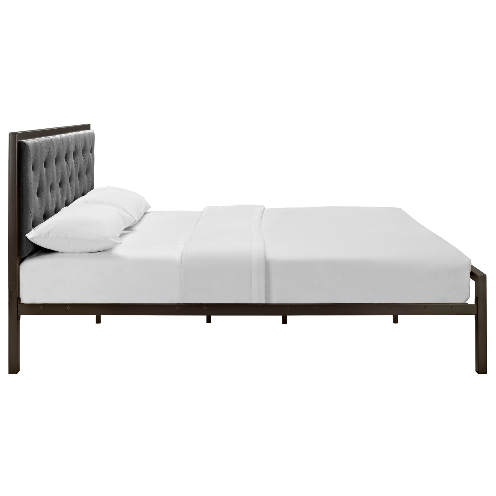 Mia Fabric Queen Bed by Modway