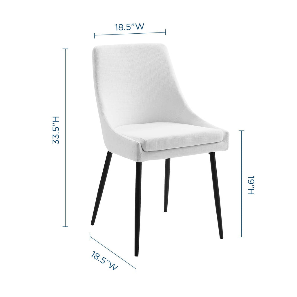 Viscount Upholstered Fabric Dining Chairs Set of 2 by Modway