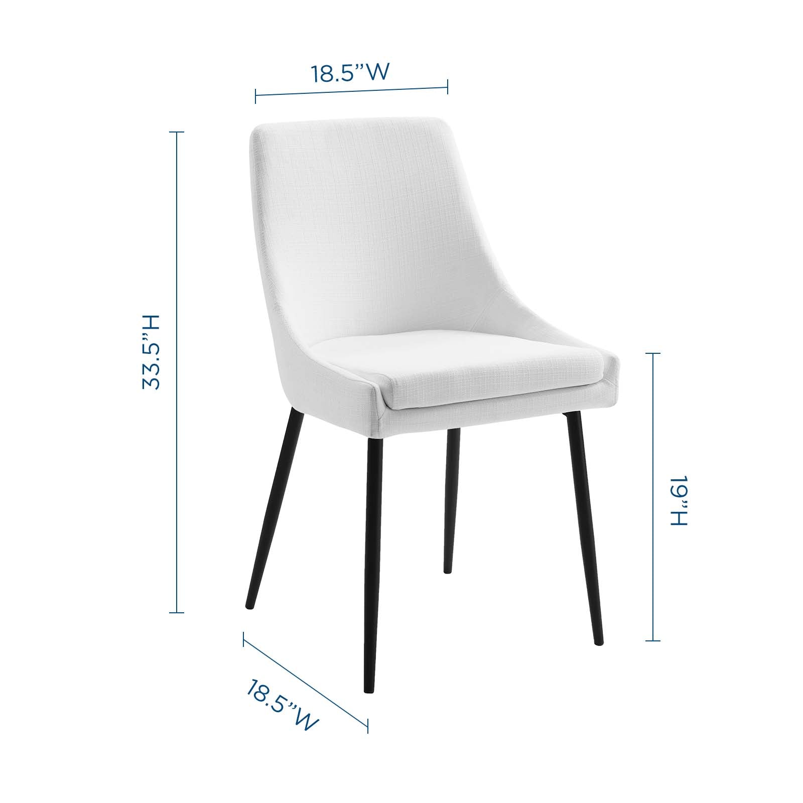 Viscount Upholstered Fabric Dining Chairs Set of 2 by Modway