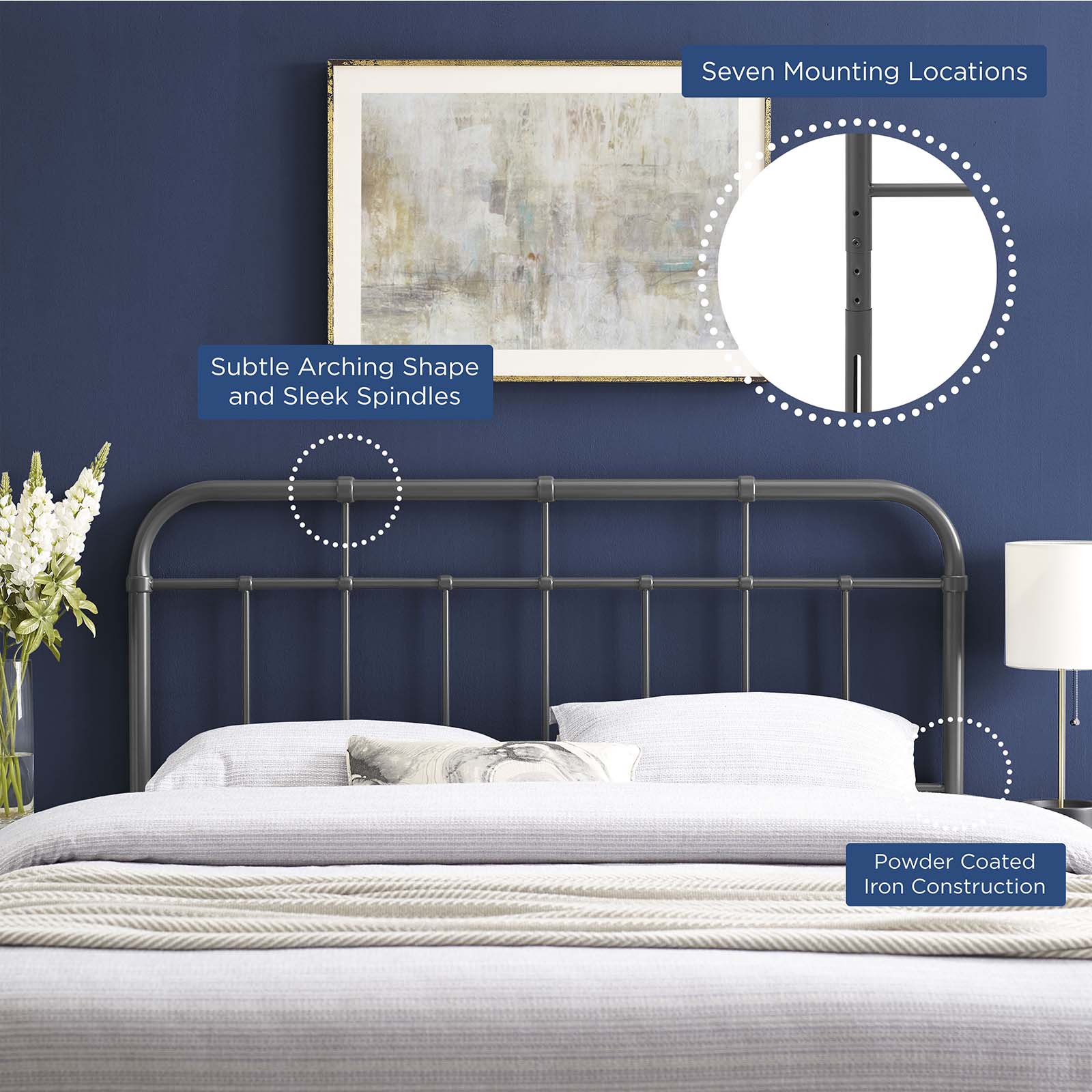 Alessia Metal Full Headboard by Modway