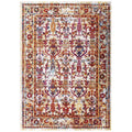 Entourage Jessa Distressed Vintage Floral Lattice 5x8 Area Rug by Modway