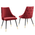Adorn Performance Velvet Dining Side Chair Set of 2 by Modway