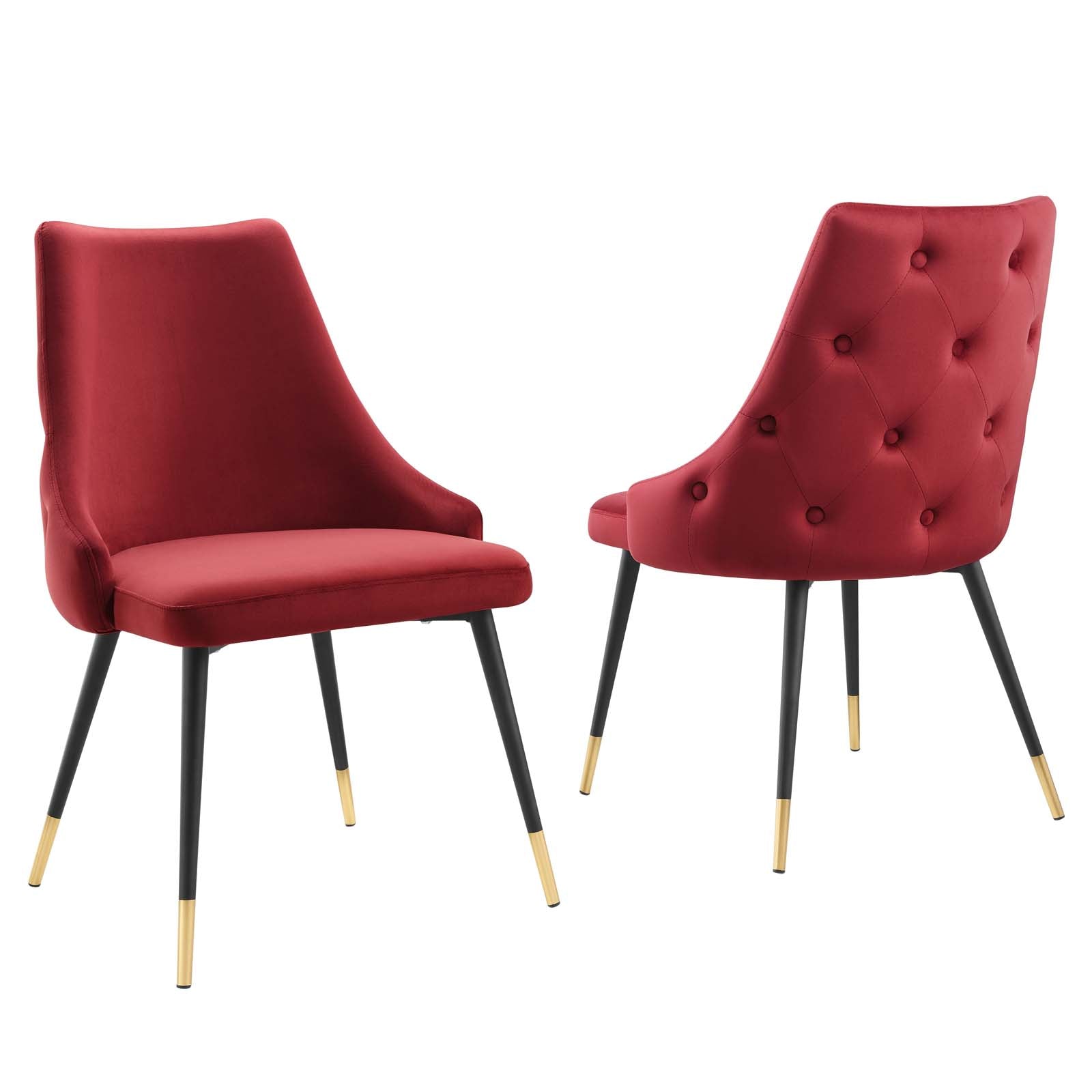 Adorn Performance Velvet Dining Side Chair Set of 2 by Modway