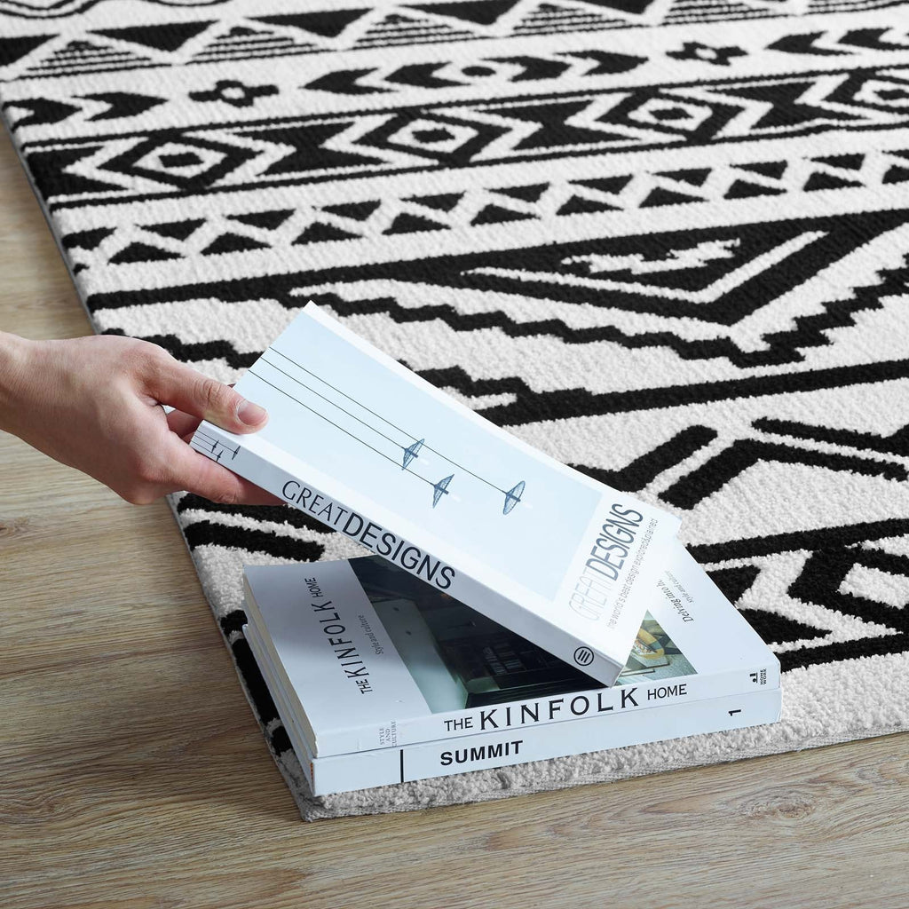Haku Geometric Moroccan Tribal 8x10 Area Rug by Modway