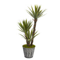 52" Yucca Artificial Tree in Embossed Black Planter