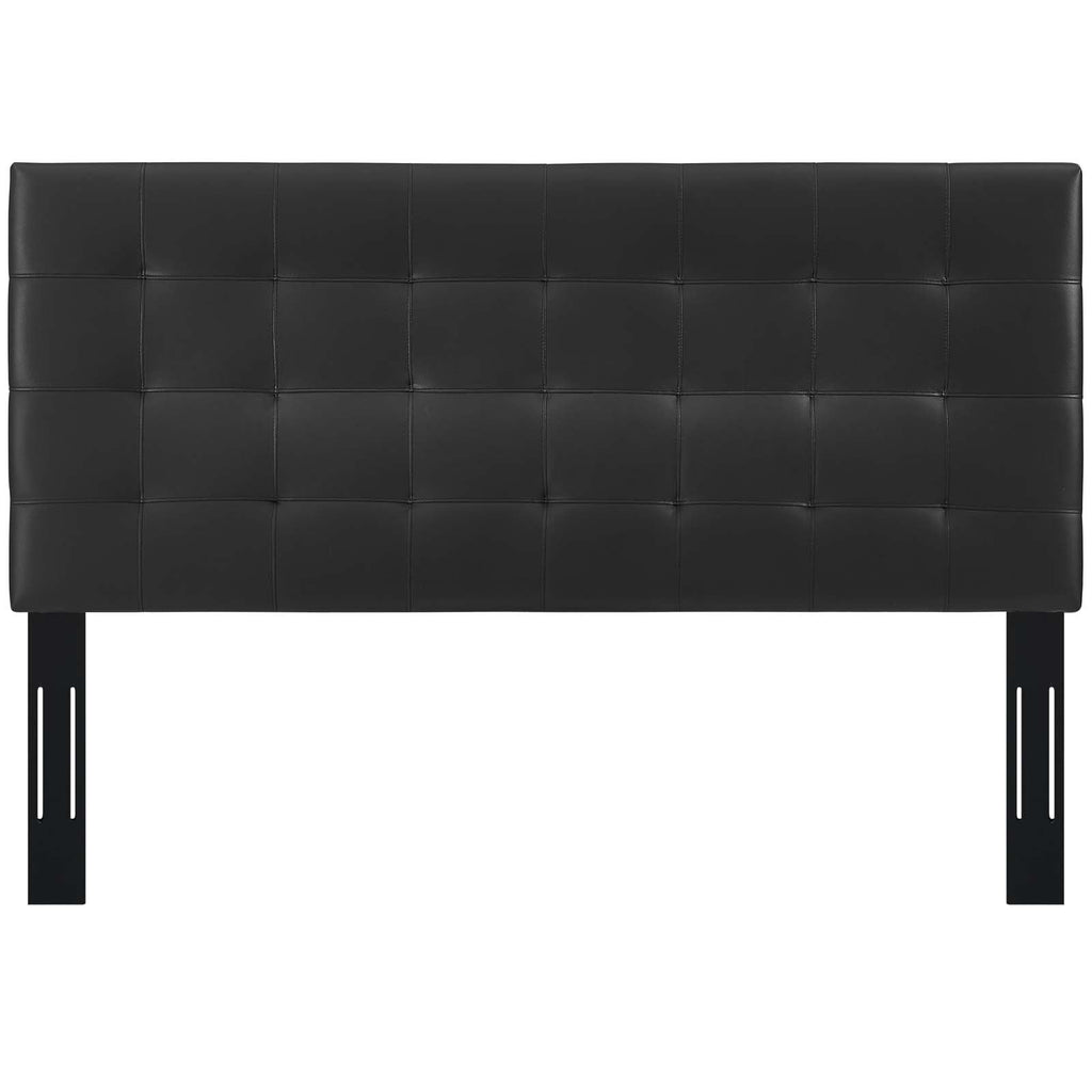 Paisley Tufted Upholstered Faux Leather King and California King Headboard by Modway