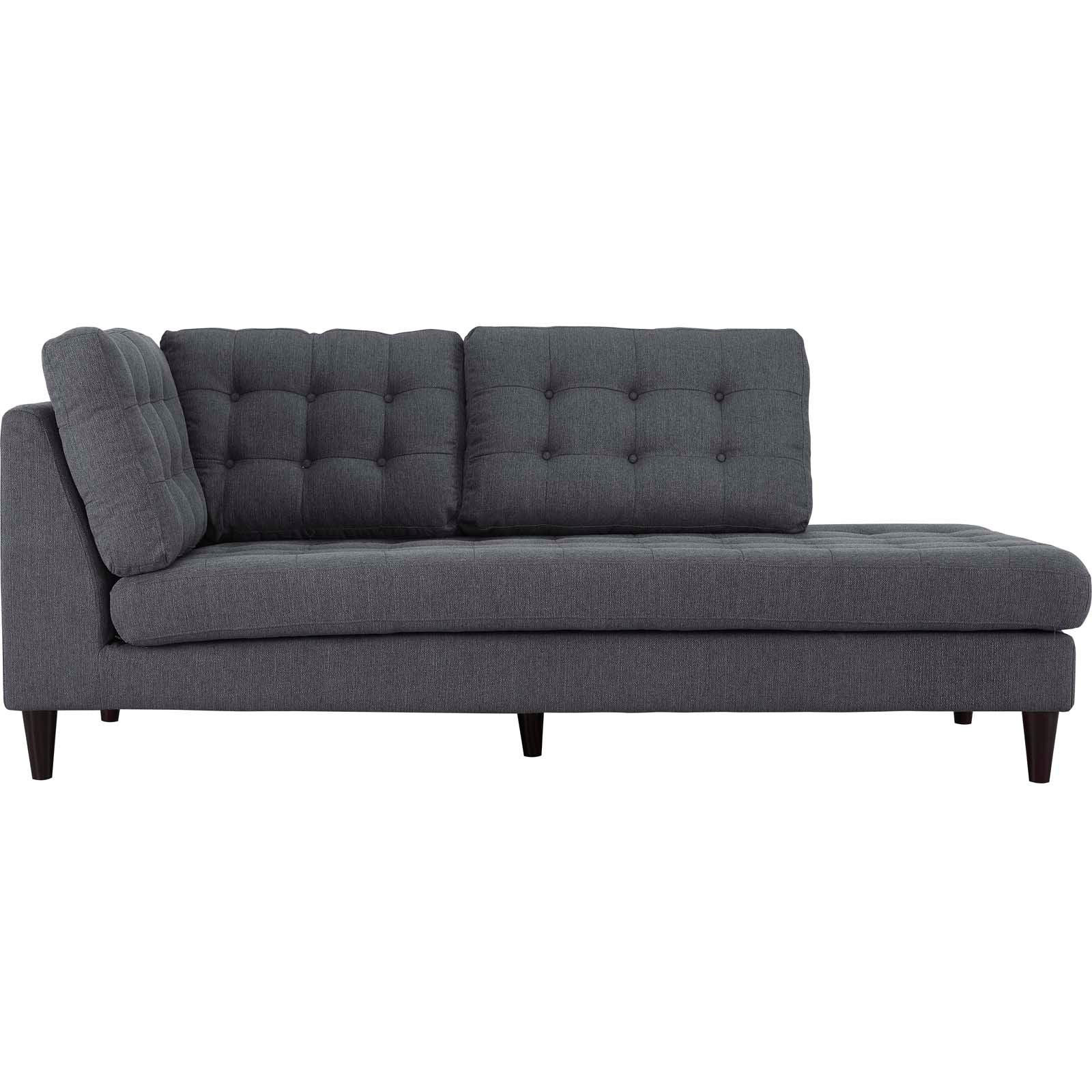 Empress Upholstered Fabric Right Facing Bumper by Modway