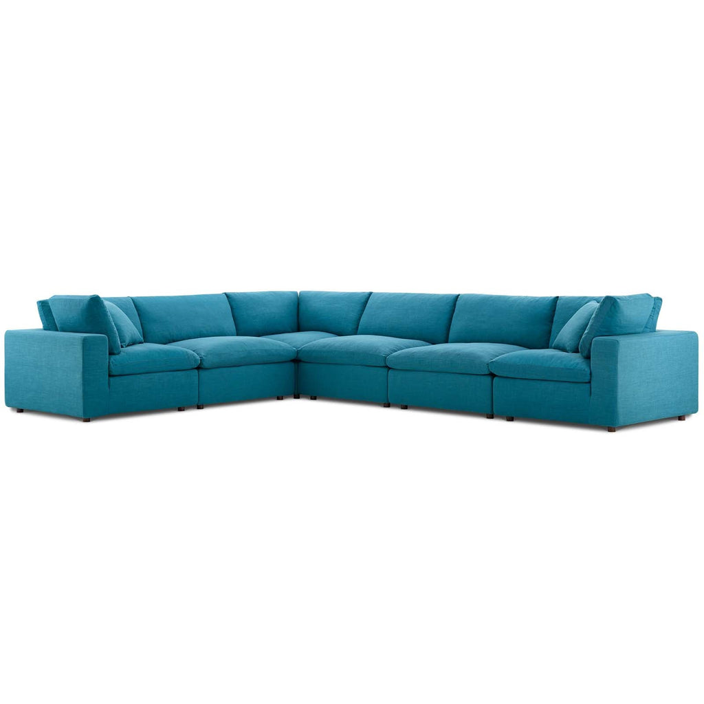 Commix 6 Piece Down Filled Overstuffed Sectional Sofa Set by Modway