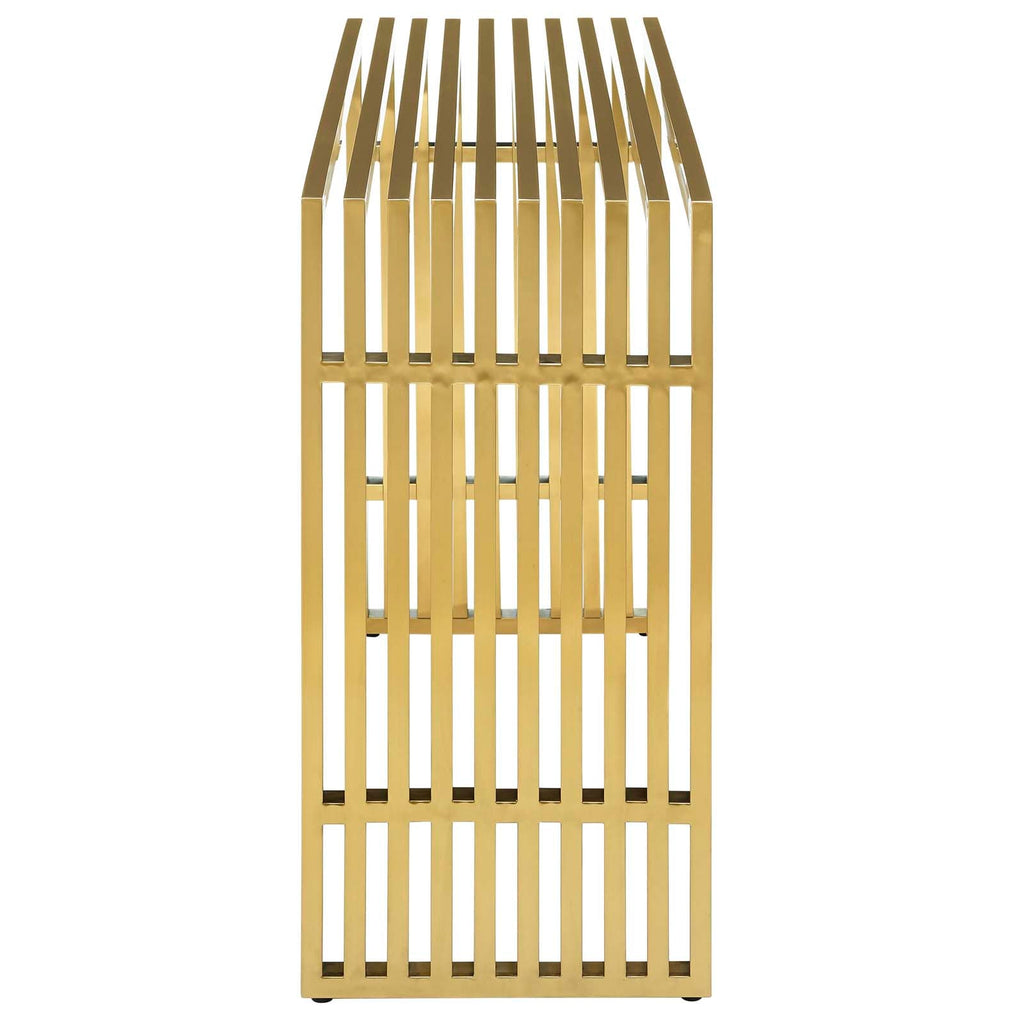 Gridiron Stainless Steel Console Table by Modway