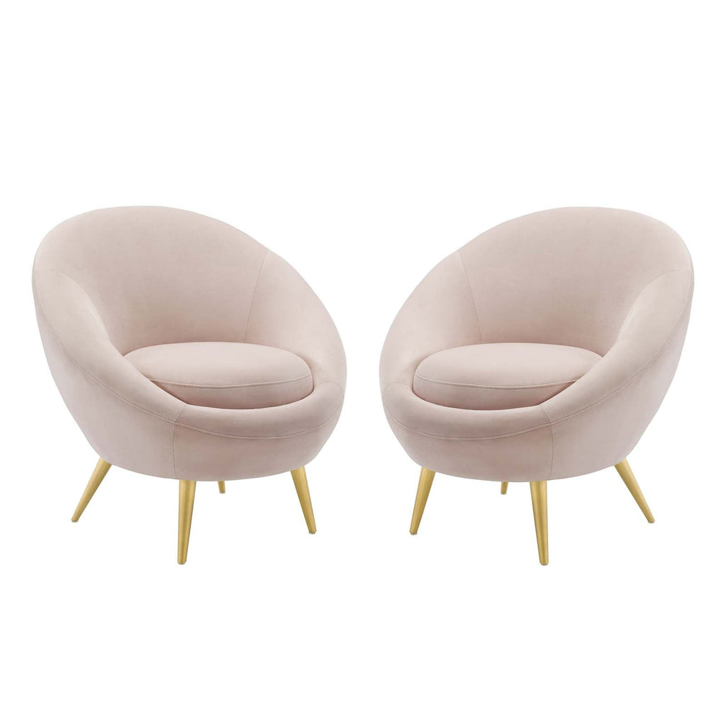 Circuit Performance Velvet Accent Chair Set of 2 by Modway