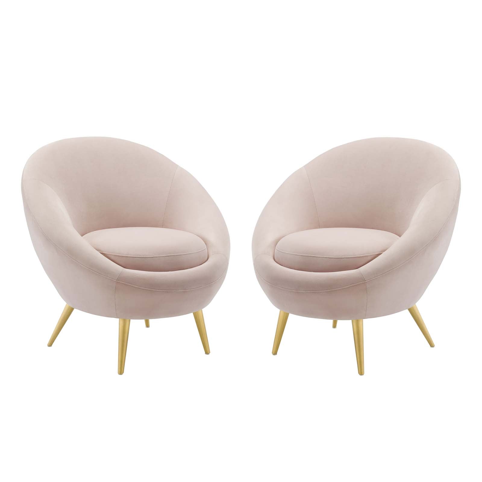 Circuit Performance Velvet Accent Chair Set of 2 by Modway