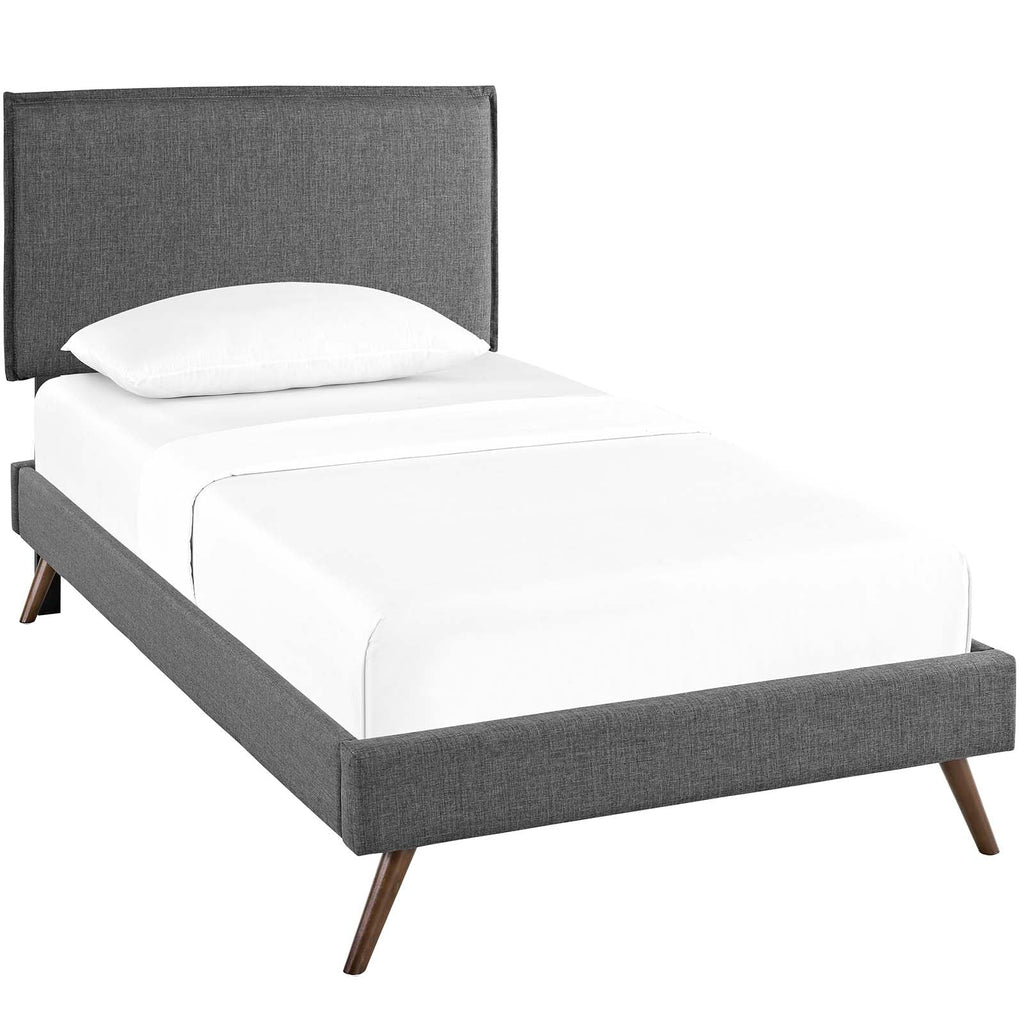 Amaris Twin Platform Bed with Round Splayed Legs