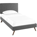 Amaris Twin Platform Bed with Round Splayed Legs