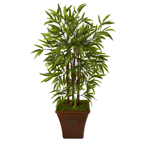 45" Bamboo Artificial Tree in Brown Planter