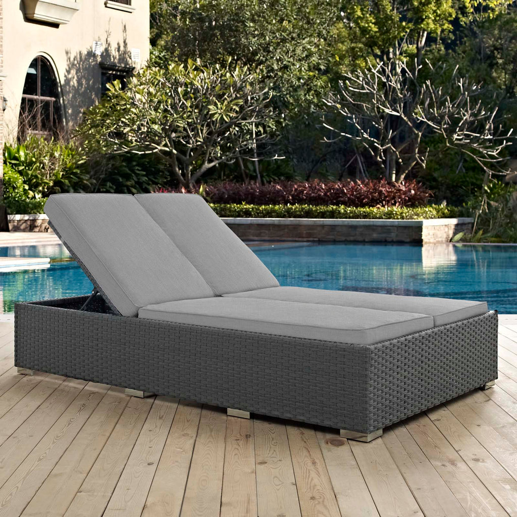 Sojourn Outdoor Patio Sunbrella¨ Double Chaise by Modway