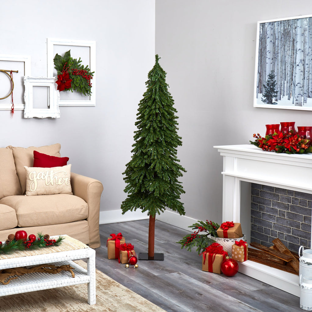 6' Gr& Alpine Artificial Christmas Tree w/ 300 Clear Lights & 601 Bendable