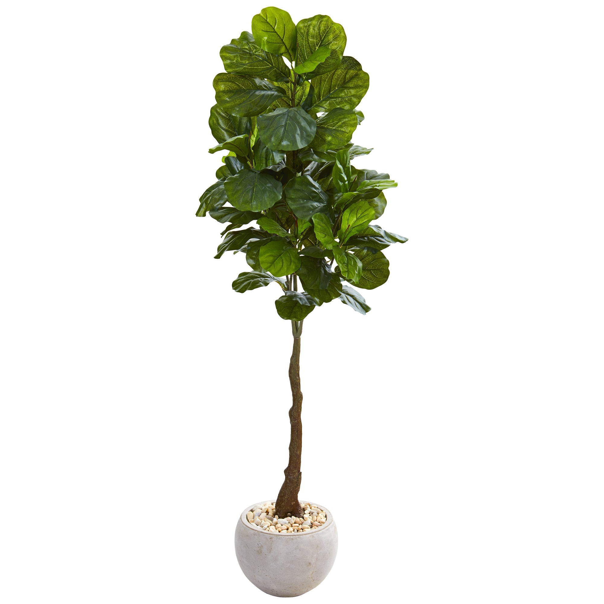 65"  Fiddle Leaf Artificial Tree in Sand Colored Planter (Real Touch)
