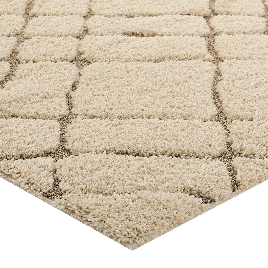 Jubilant Verona Abstract Geometric Shag 5x8 Area Rug by Modway