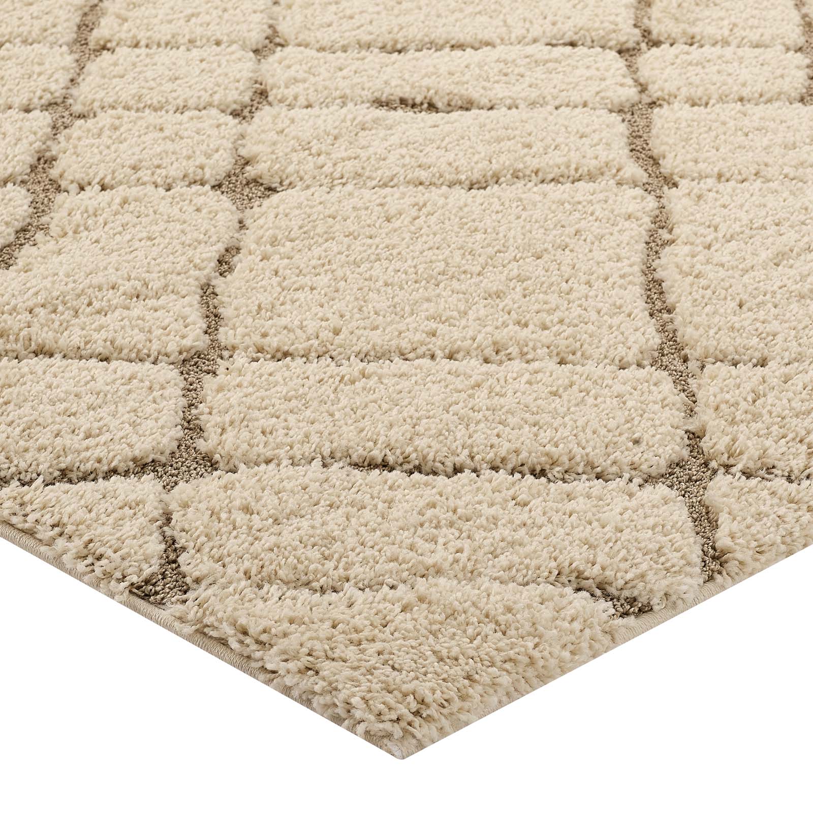 Jubilant Verona Abstract Geometric Shag 5x8 Area Rug by Modway
