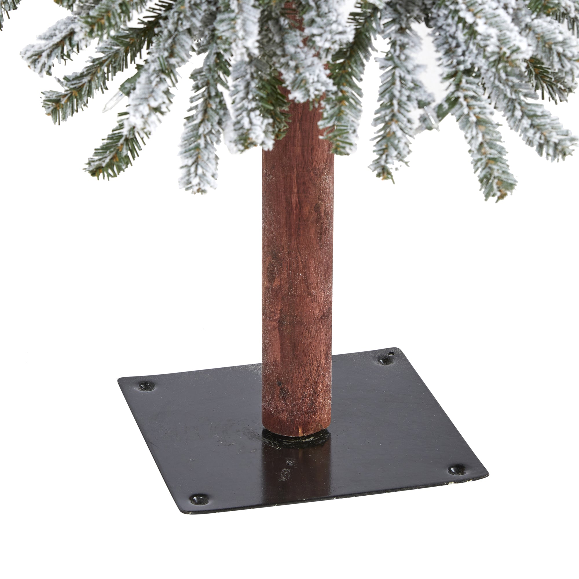 5' Flocked Grand Alpine Artificial Christmas Tree with 200 Clear Lights