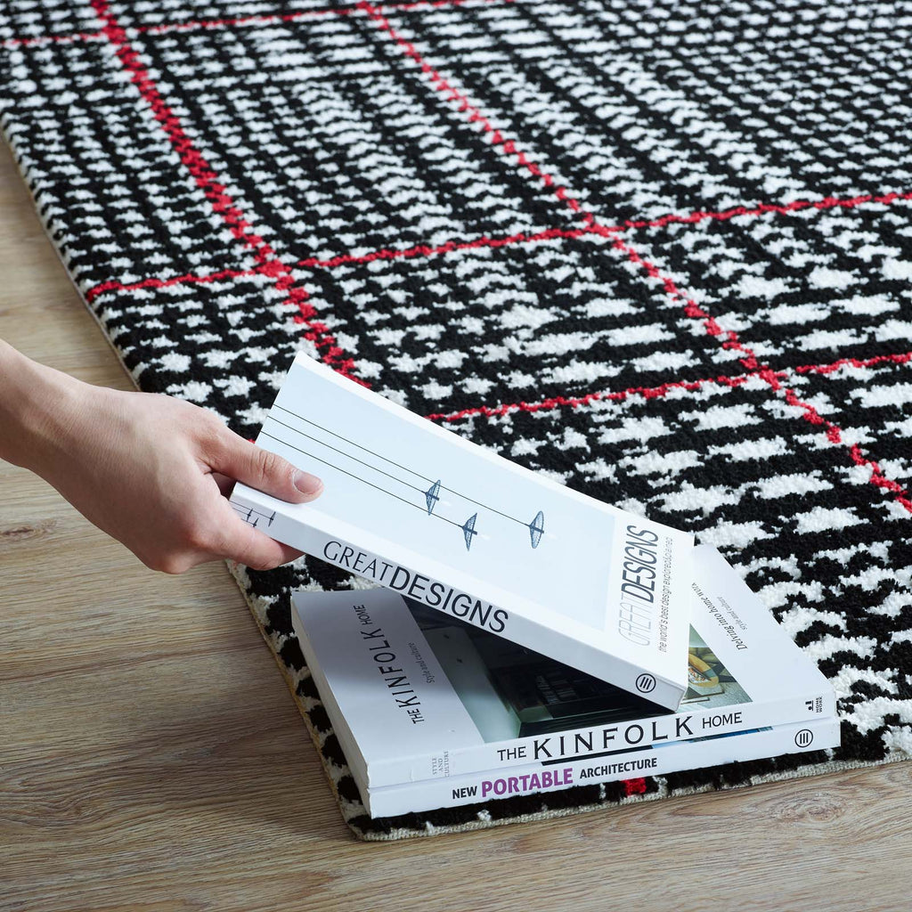 Kaja Abstract Plaid 5x8 Area Rug by Modway