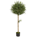 5' Olive Topiary Artificial Tree