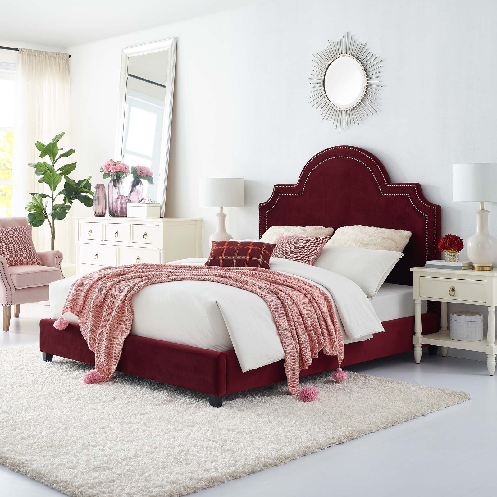 Primrose Performance Velvet Queen Platform Bed by Modway