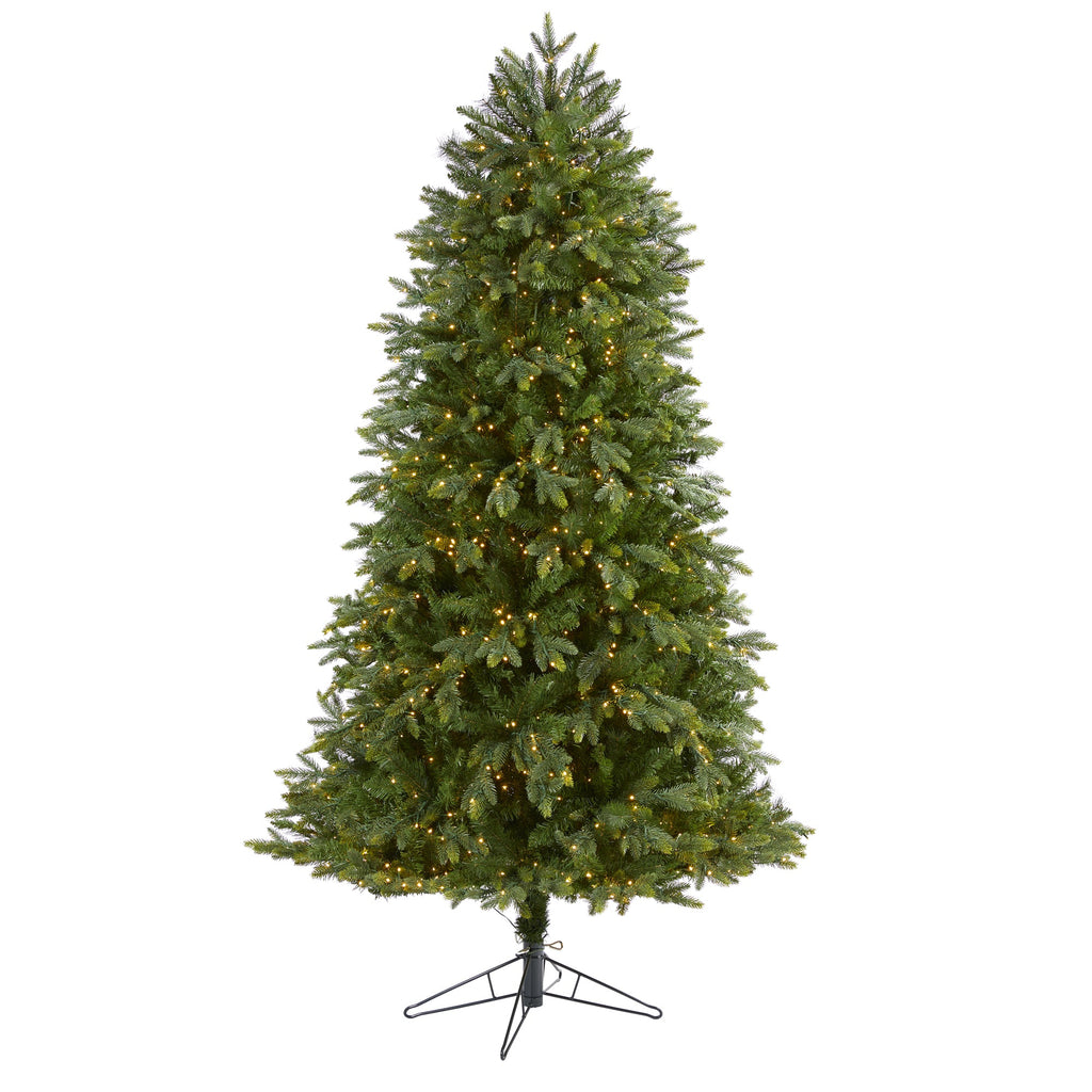 6.5' Oregon Fir Artificial Christmas Tree w/ 1350 Warm White LED Lights