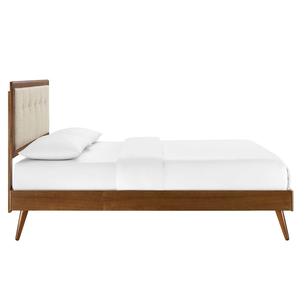 Willow Wood King Platform Bed With Splayed Legs by Modway