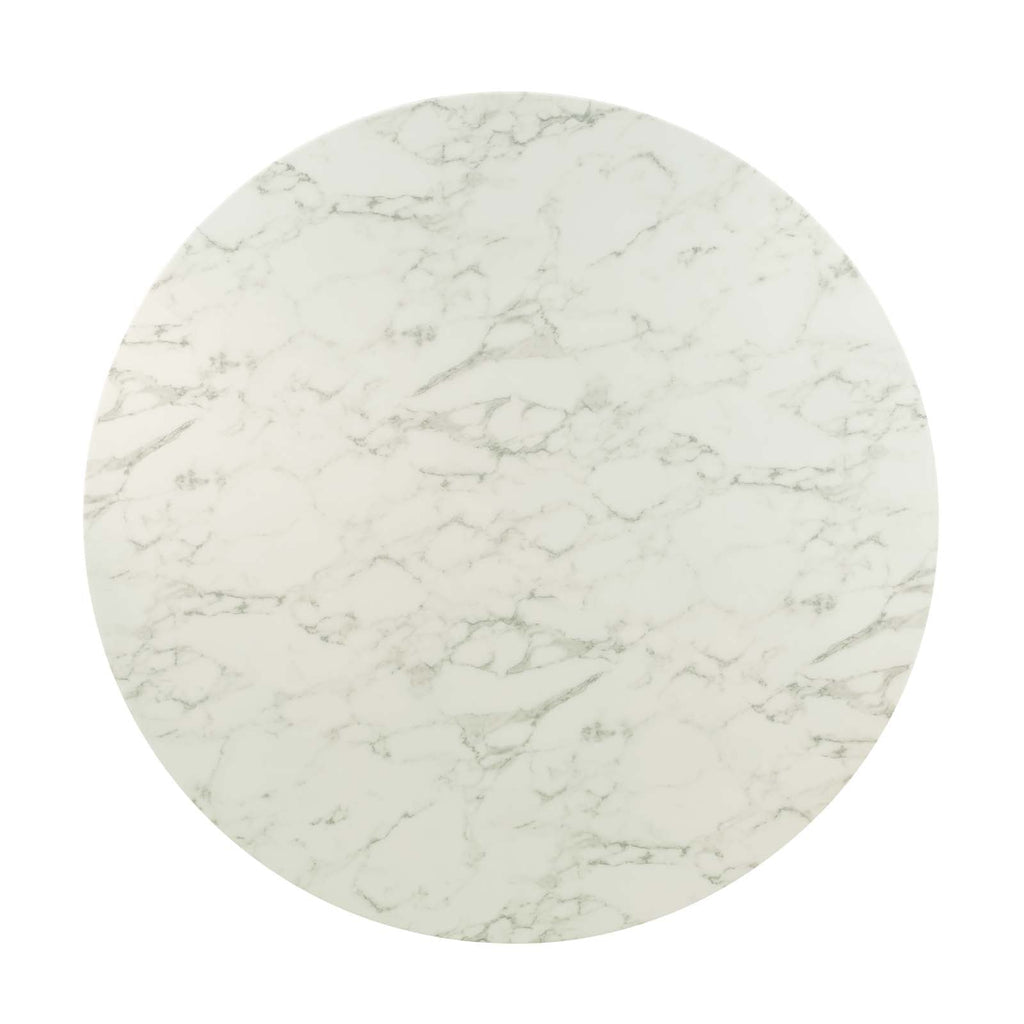 Lippa 60" Round Faux Marble Dining Table by Modway