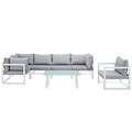 Fortuna 7 Piece Outdoor Patio Sectional Sofa Set by Modway