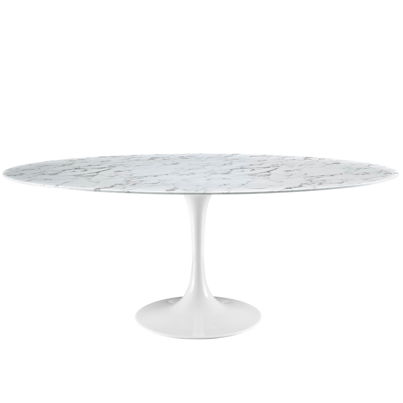 Lippa 78" Oval Faux Marble Dining Table by Modway