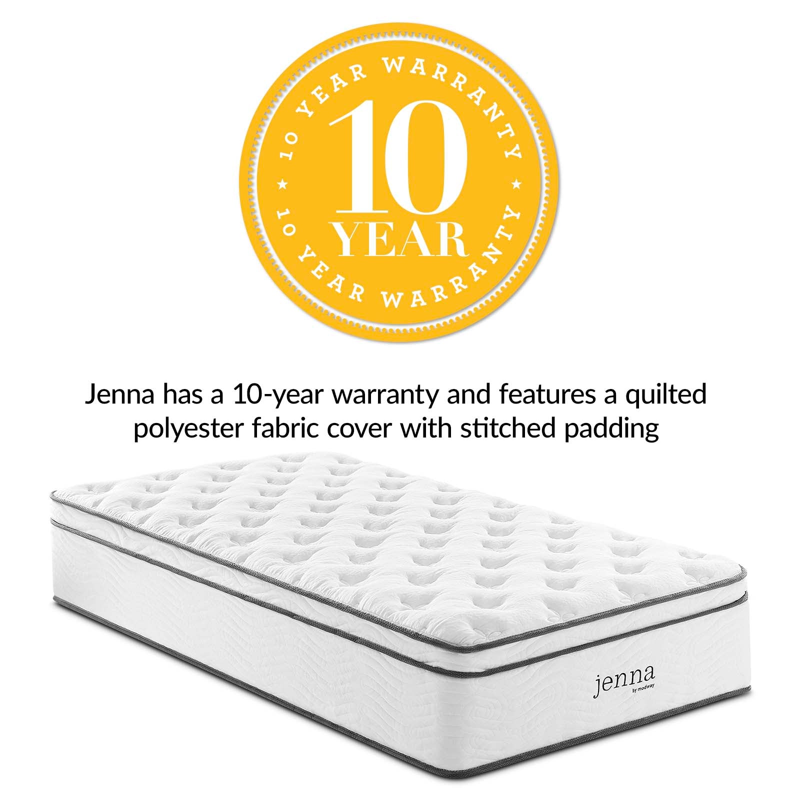 Jenna 14" Innerspring and Foam Twin Mattress by Modway