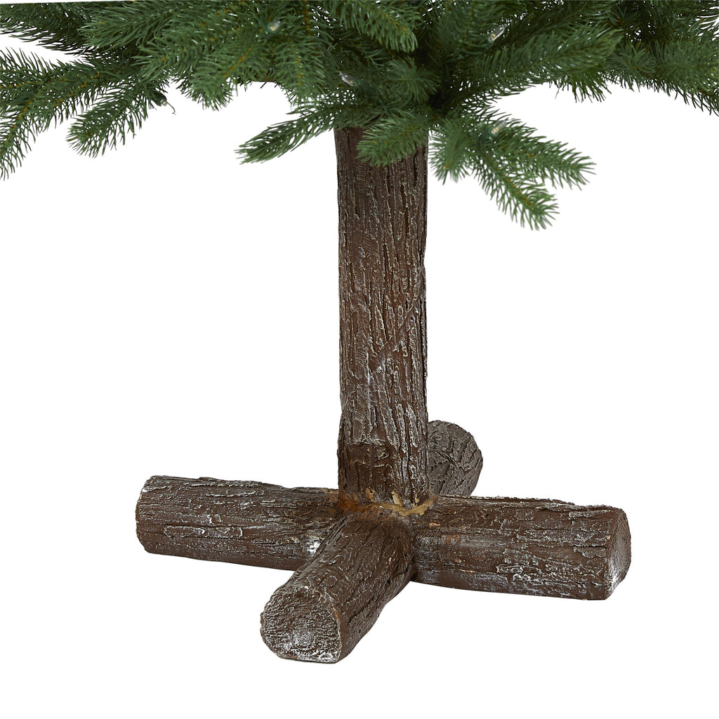 5' Napa Valley Pine Artificial Christmas Tree w/ 200 Warm White LED Lights