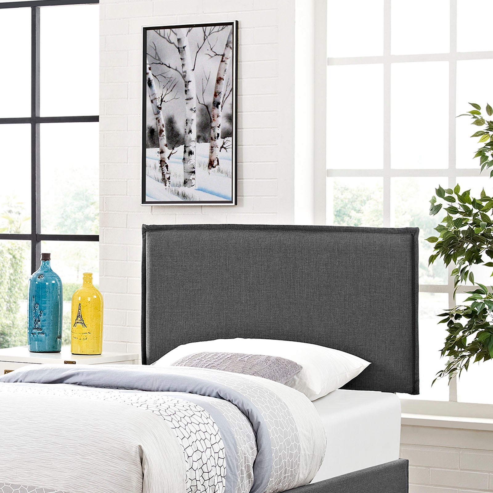 Camille Upholstered Fabric Twin Headboard by Modway