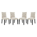 Duchess Fabric Dining Chair Set of 4 by Modway