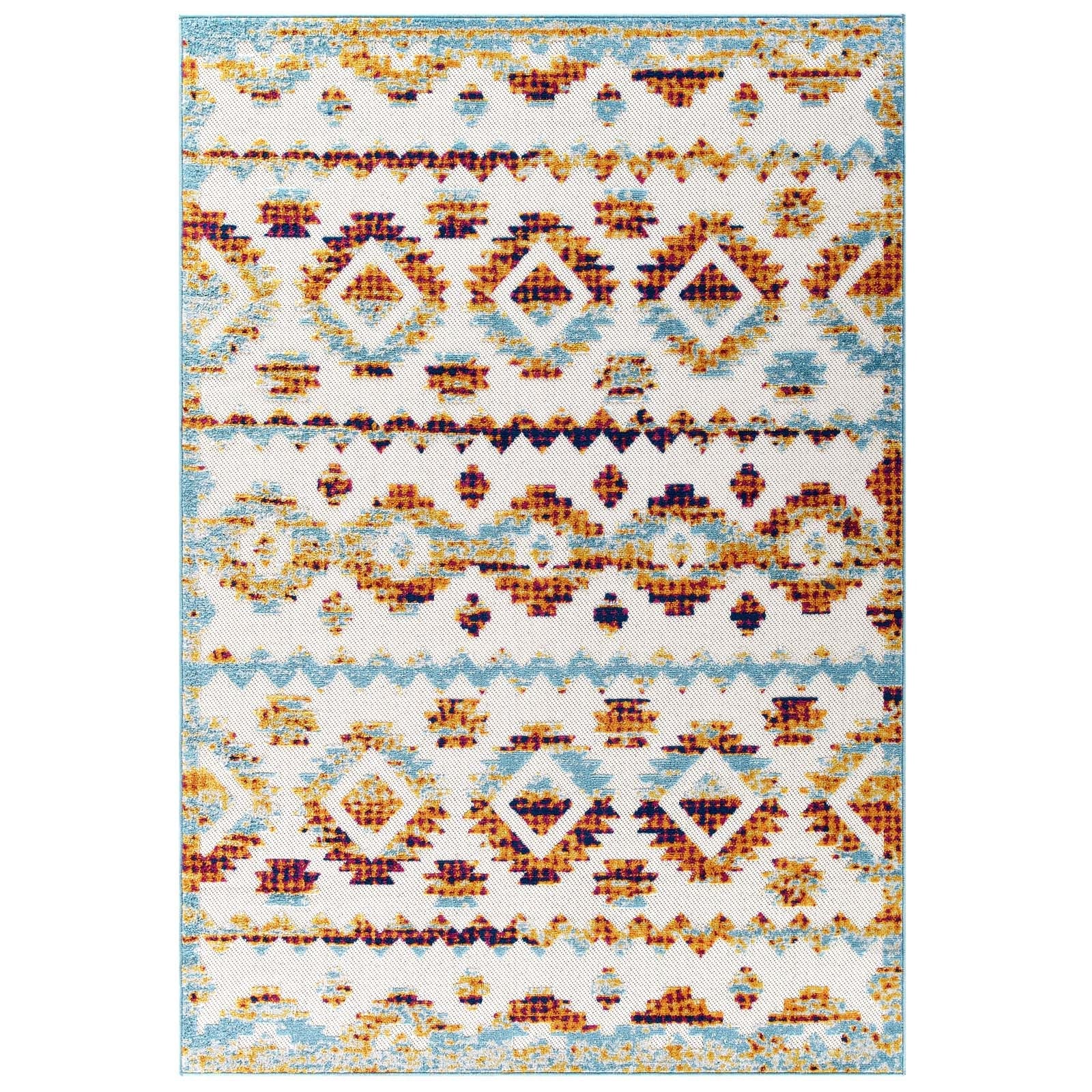 Reflect Takara Abstract Diamond Moroccan Trellis 8x10 Indoor and Outdoor Area Rug by Modway