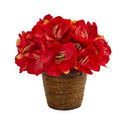 Amaryllis Artificial Arrangement in Basket